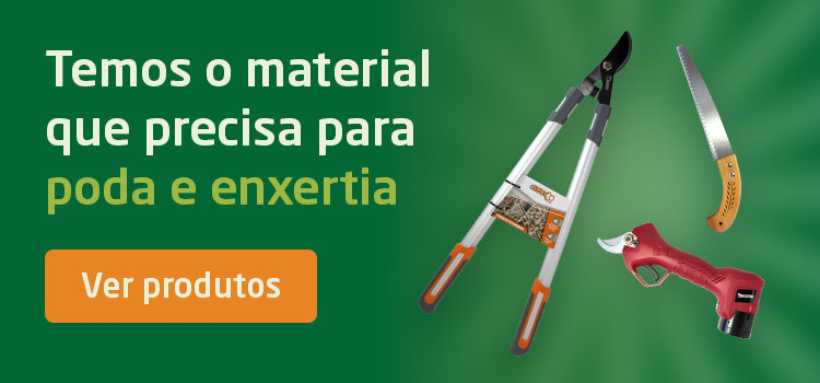 Banner promocional de produtos para poda e enxertia. Venda online de produtos para poda e enxertia.