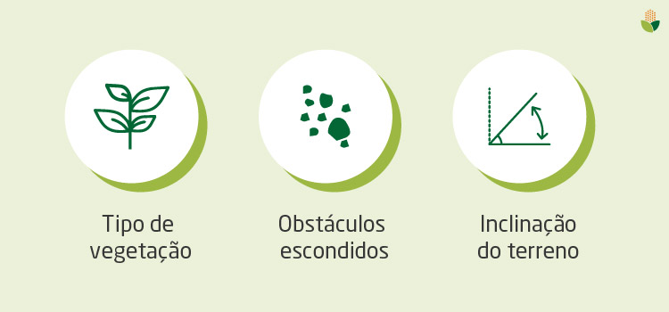 Avalie o terreno antes de começar a usar a roçadora