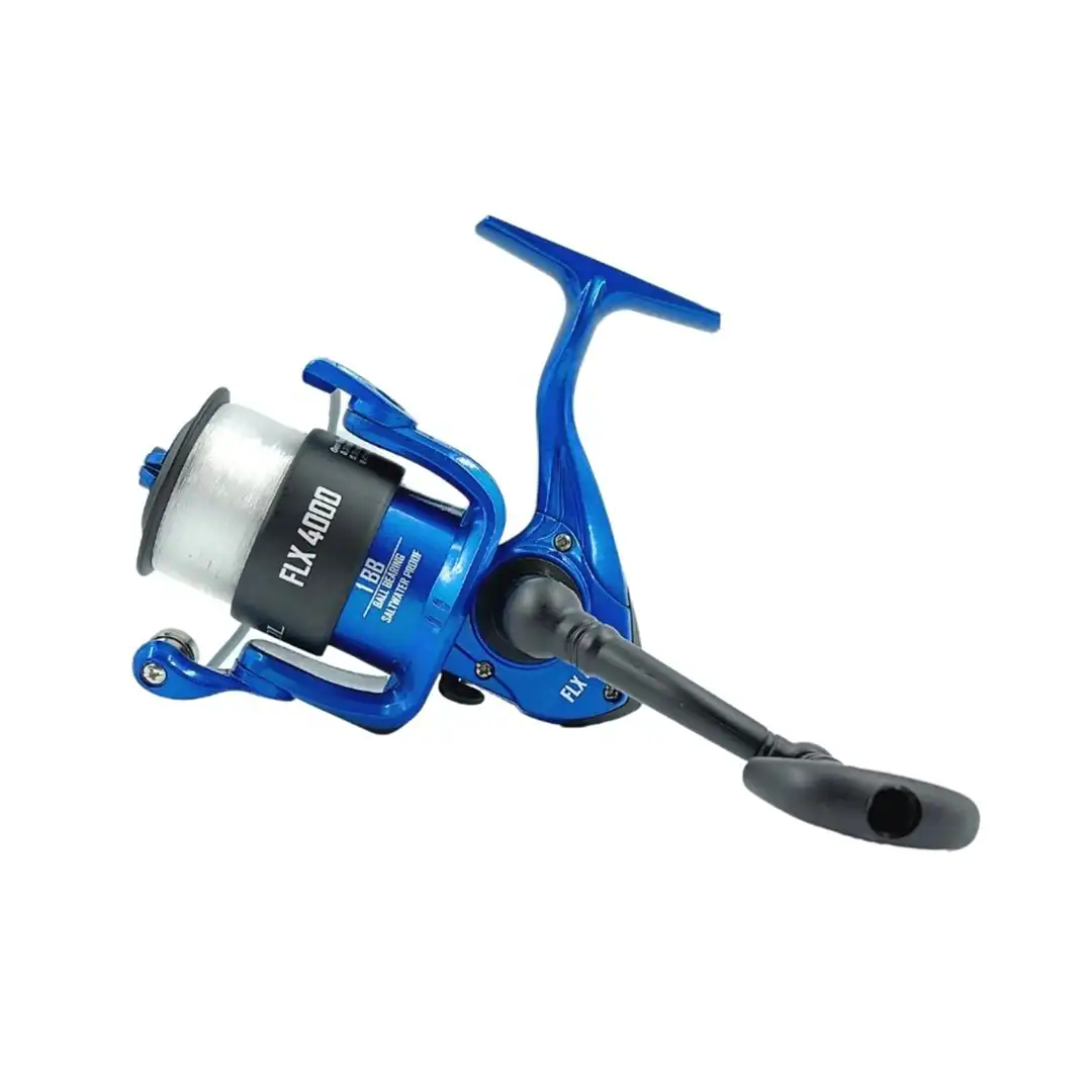 Carreto de pesca KATX Kool FLX 4000 azul, com bobine de fio de 0,35 mm