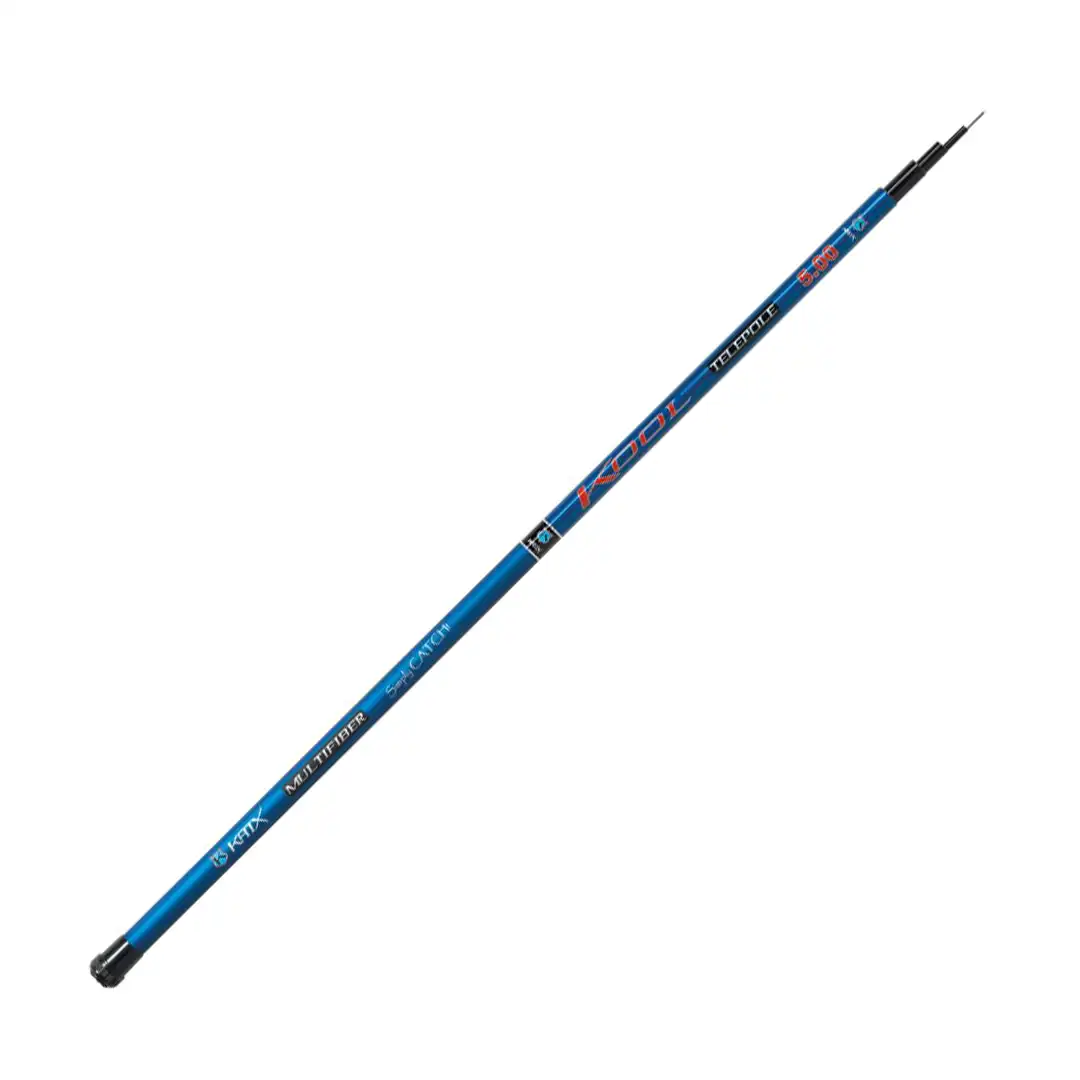 Cana de pesca à francesa telescópica KATX Kool Telepole, azul, para pescar sem carreto