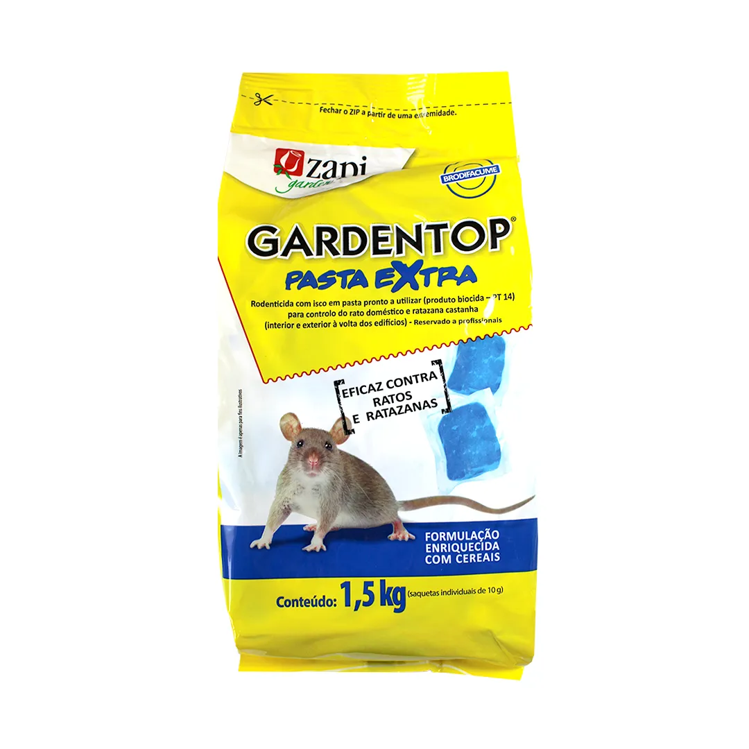 Embalagem de isco rodenticida em pasta Gardentop Pasta Extra